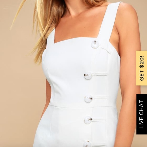 NWT MILA IVORY BUTTON-FRONT MINI DRESS - Picture 2 of 5